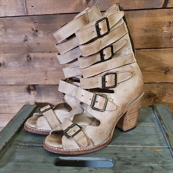 Freebird Sandals Bond Boots Buckle Straps Gladiator 7 - Picture 2 of 11